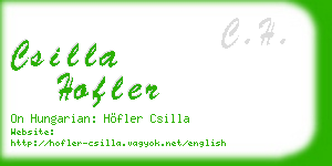 csilla hofler business card