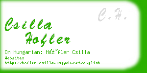 csilla hofler business card